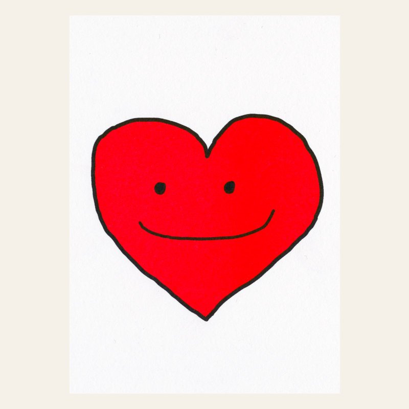 Risography Postcard - Good Heart - DIN A6