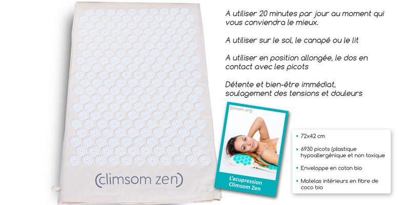 Akupressurmatte, 100 % Bio-Textilien CLIMSOM Zen