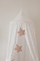 Guirlande en lin "poudre rose" avec étoiles