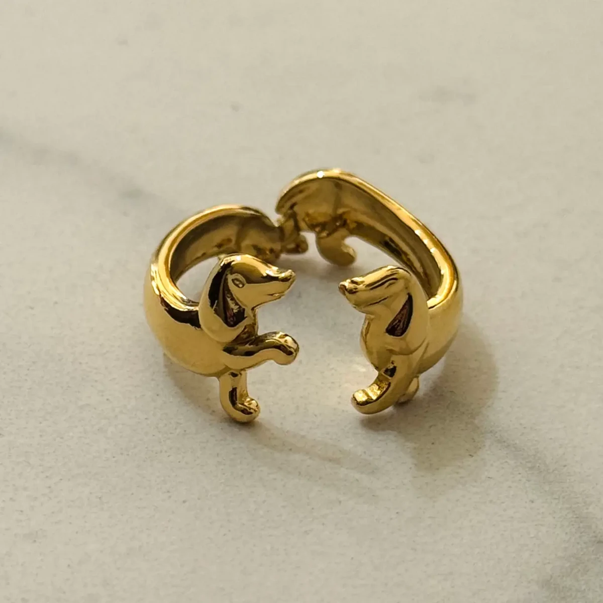Anillo Doble Tour Dachshund 