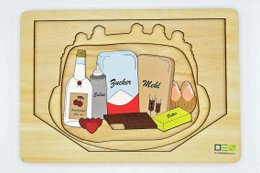 Puzzle transparent : Gâteau Forêt-Noire | Puzzle en bois multicouche pour toute la famille | Cadeau pour les amoureux de la Forêt-Noire