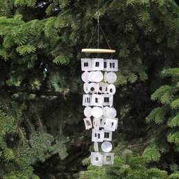 Window decoration shell mobile white 70cm