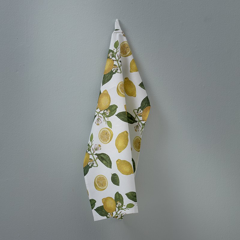 Organic tea towel - Lemon
