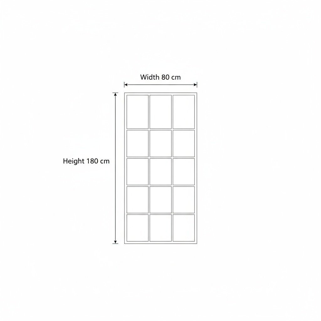 Large Standing Mirror 80x180 cm Frame Black Steel - Mirror Large