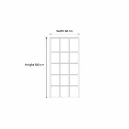 Large Standing Mirror 80x180 cm Frame Black Steel - Mirror Large