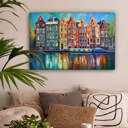 Canvas Painting - Wall Decoration Amsterdam - Oil - Grease - Painting - Art - Wall Decoration Living Room - Bedroom Decoration - Room Accessories - Canvas Paintings
