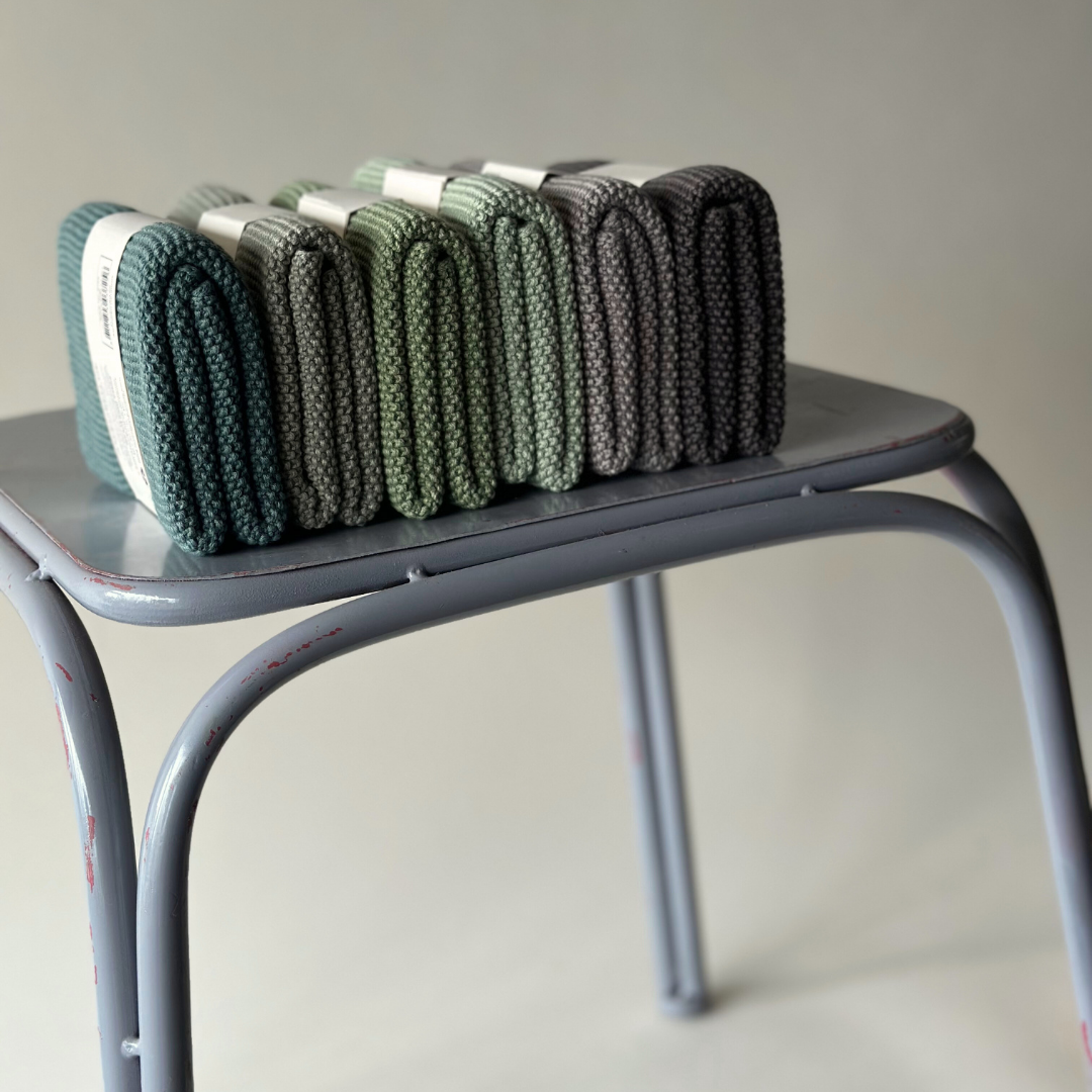 Knitted Kitchen Towel – Solid – Tender Green