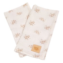 Set of 2 muslin nappies "Boho Flowers"