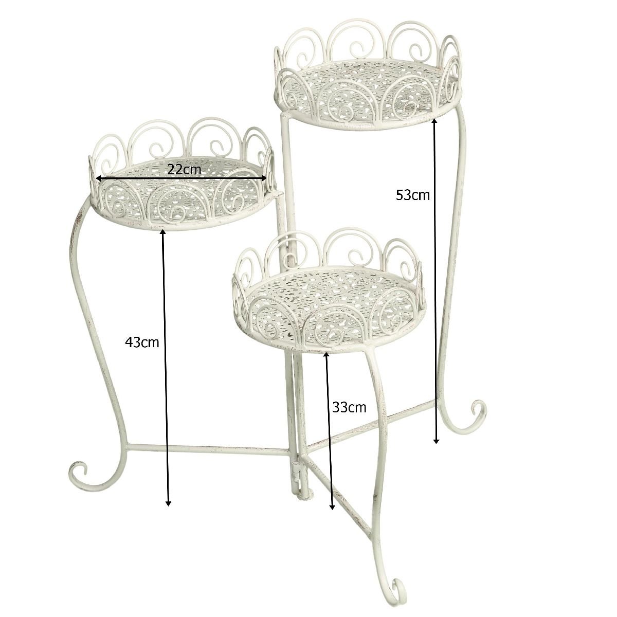 3 supporti per fiori - pieghevoli