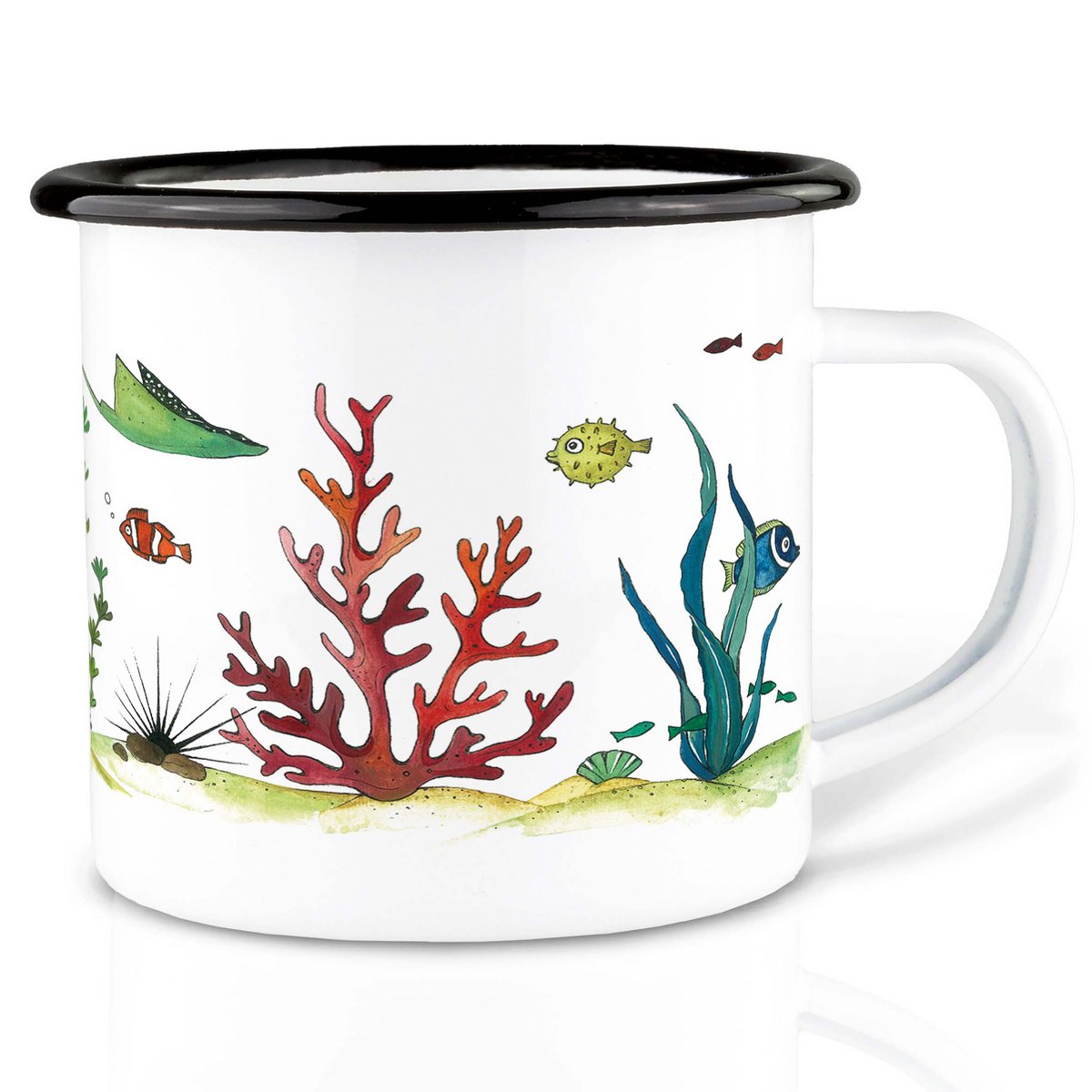 Enamel cup – underwater world