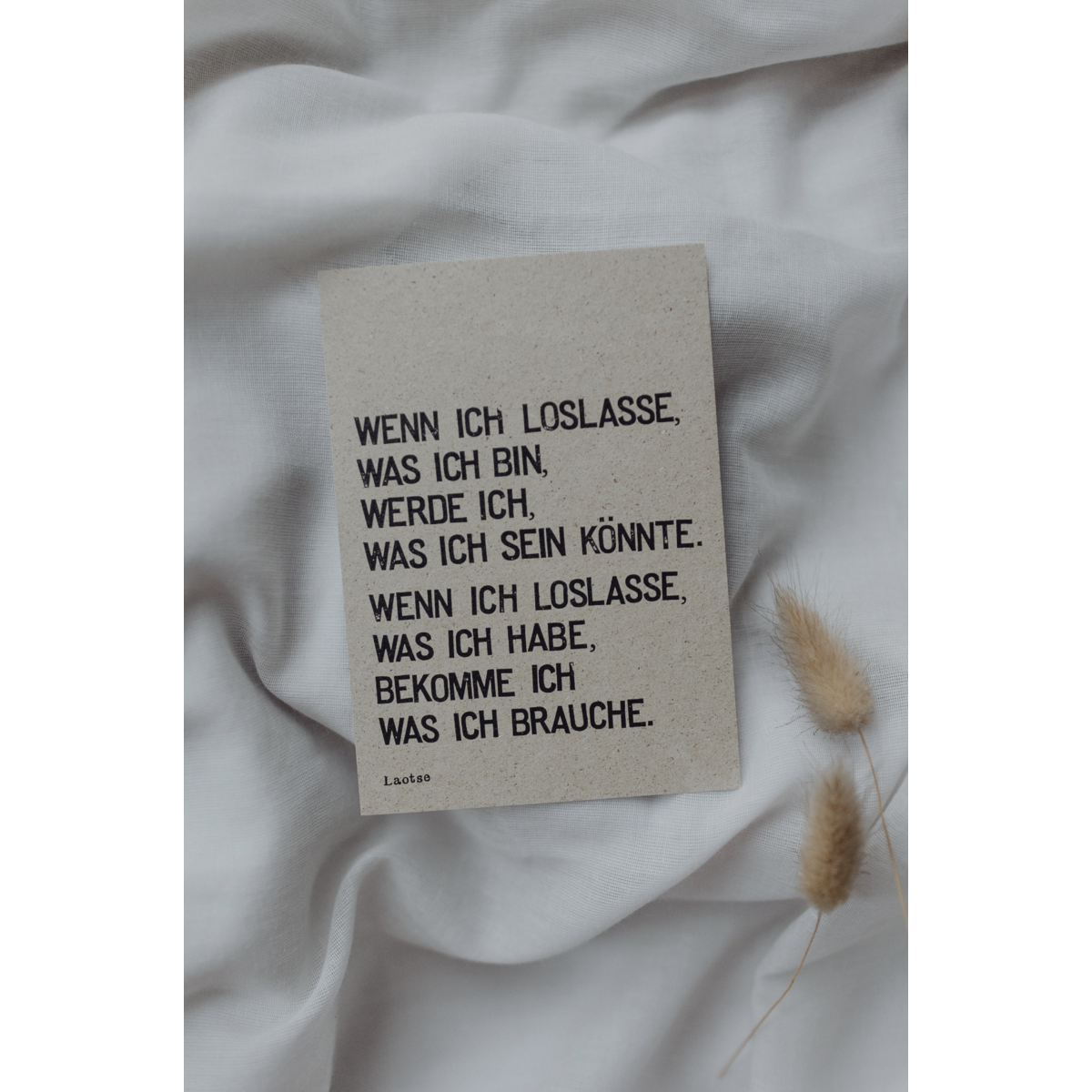 Stamped Postcard "Wenn ich loslasse"