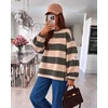 Pull oversize rayures & patch