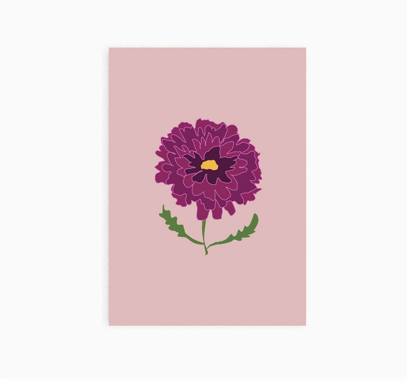 A6 Ansichtkaart || Chrysant || Bloem