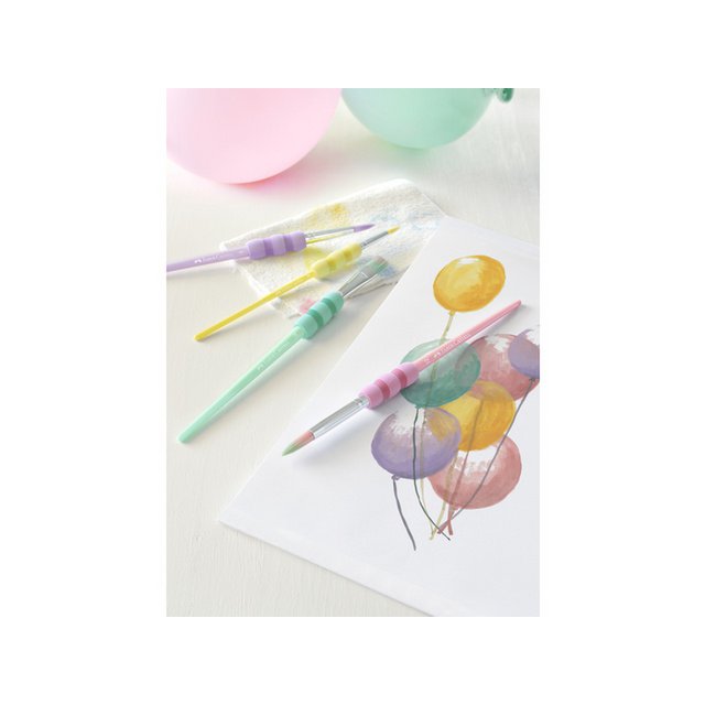 Brush set FC soft touch pastel colors 4 pcs. on bk. 4 pieces dimensions (4,8,10,12)