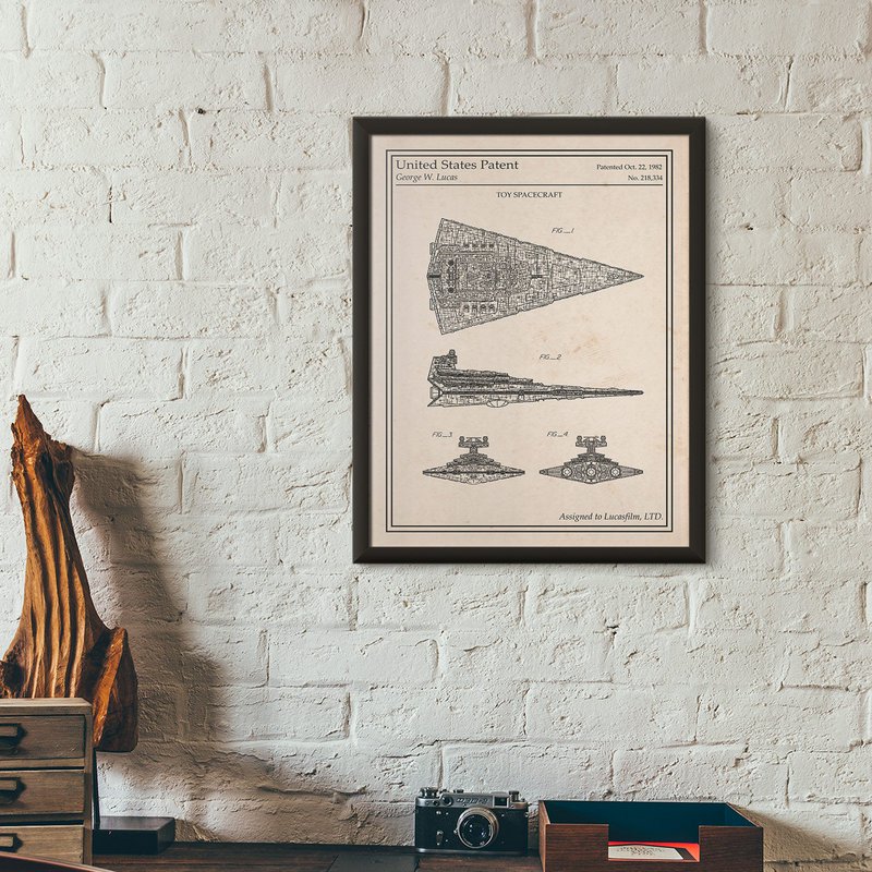 Star Wars Patent Poster - Imperial Star Destroyer