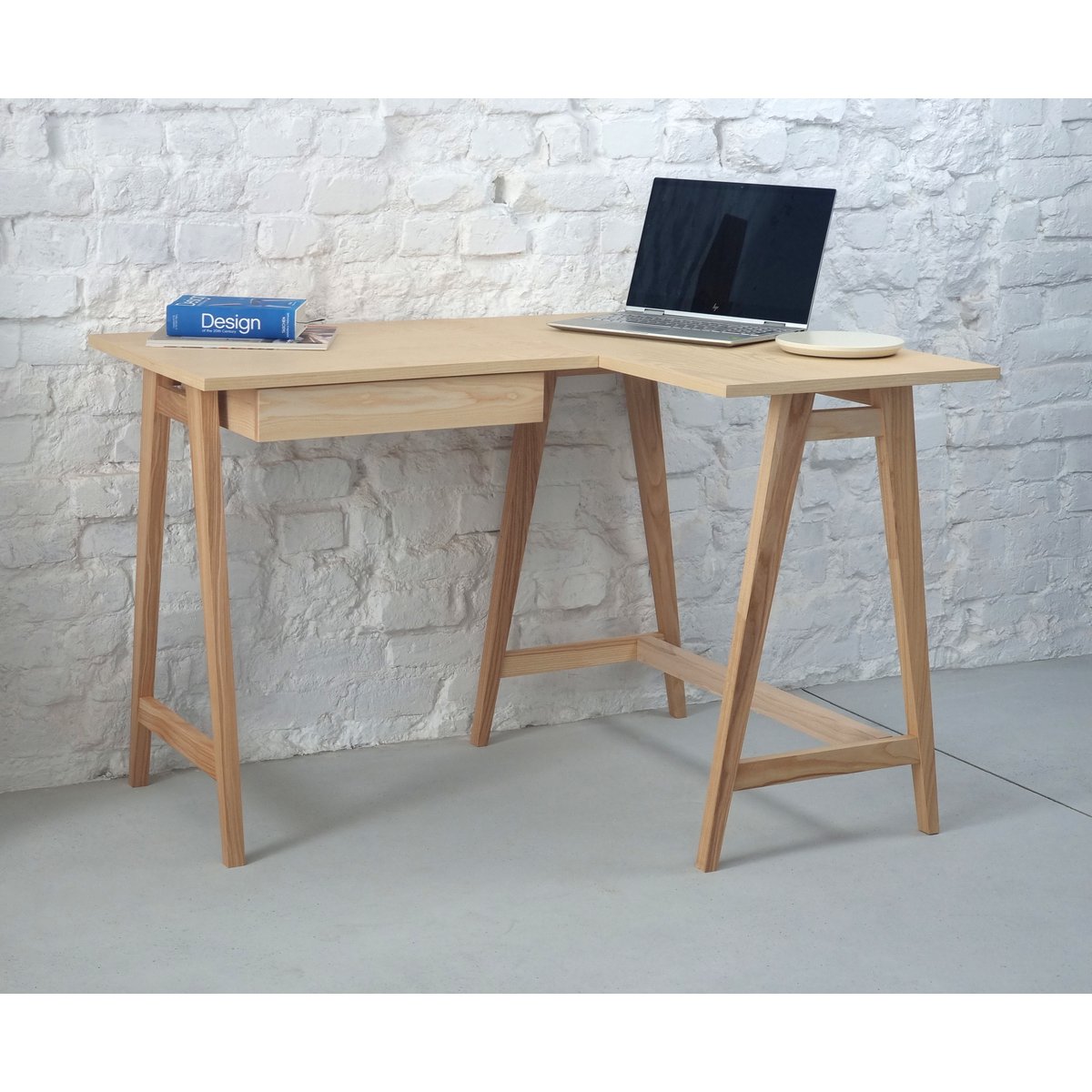 LUKA Ashwood L-Shaped Desk Left/Right Handed