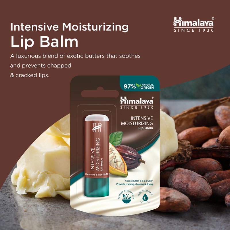 Balsamo per labbra idratante intensivo al burro di cacao dell'Himalaya - 4,5 g