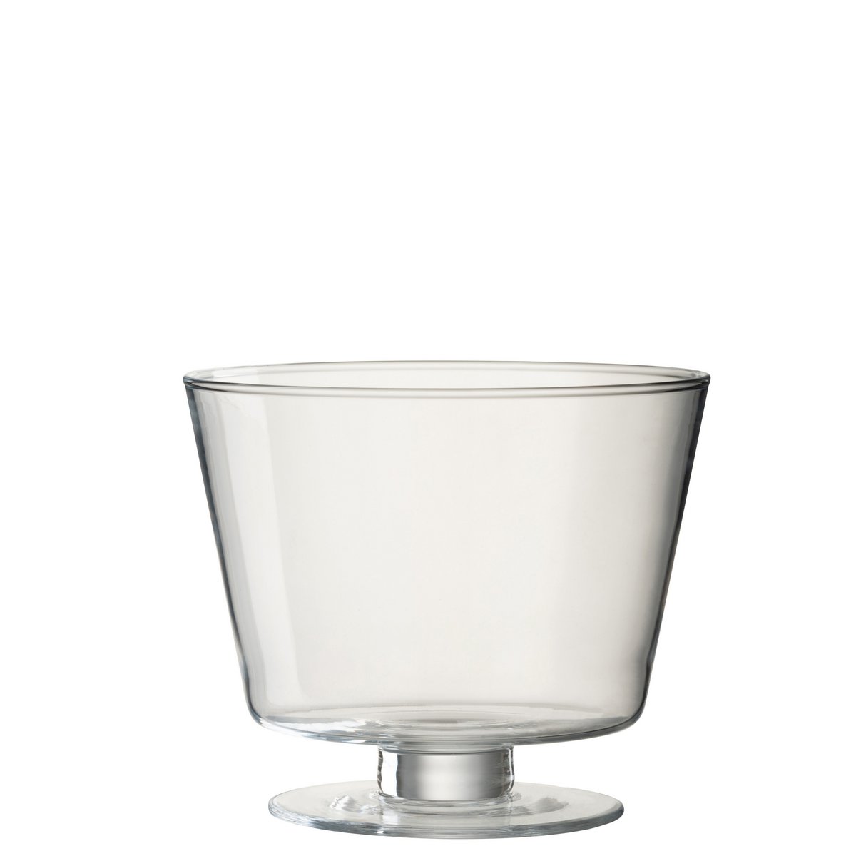 J-Line vaas Olivia - glas - transparant - Ø 19 cm