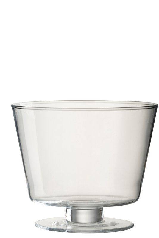 J -Line Vaas Olivia - Glass - Transparent - Ø 19 cm