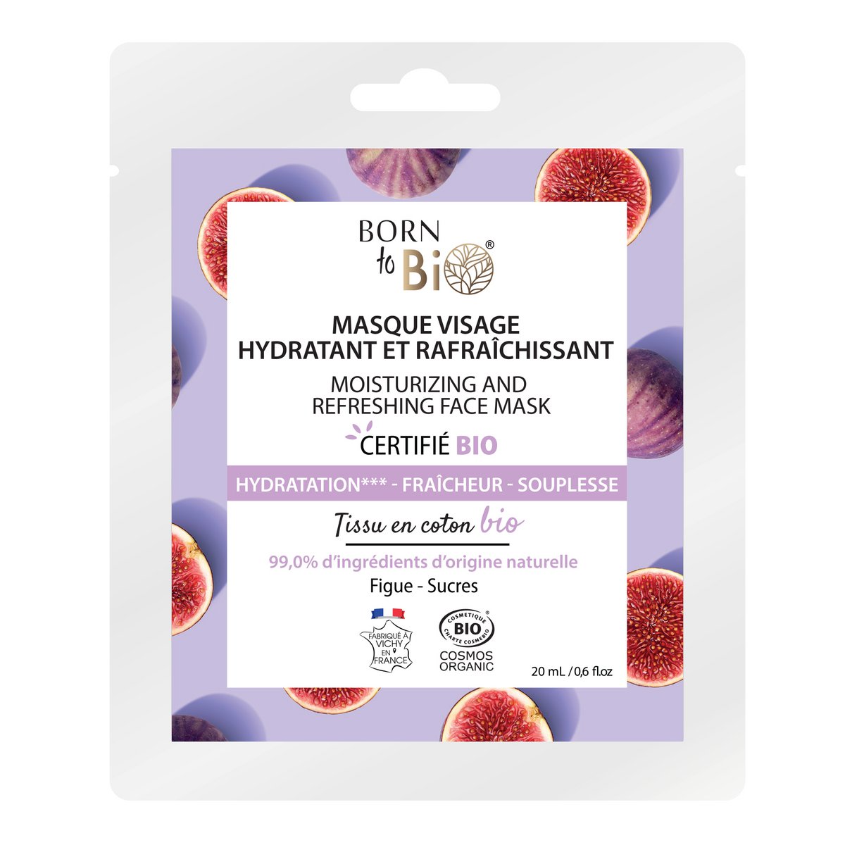 Nawilżająco-odświeżająca maska ​​do twarzy - Certified Organic