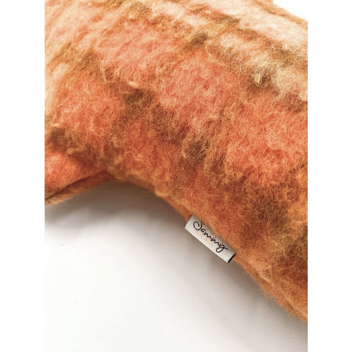 Nilpferd-Kuscheltier - Vintage-Wolldecke - Orange