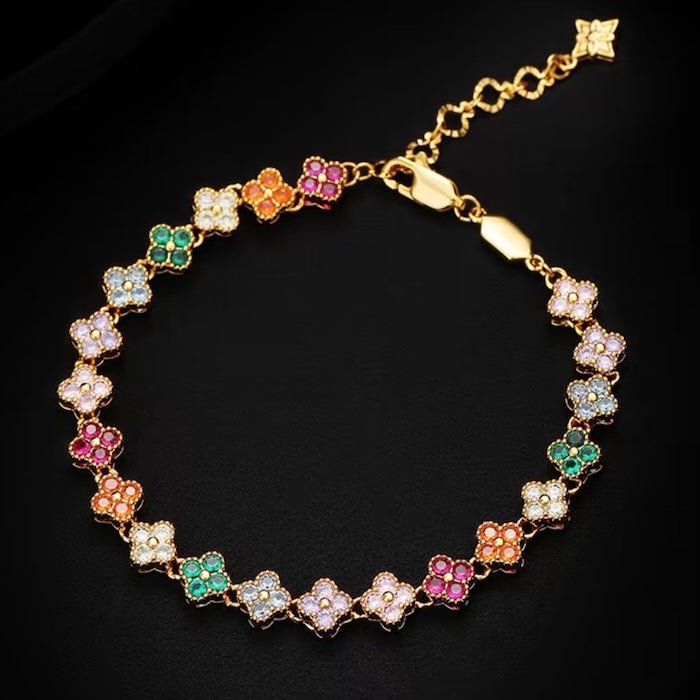 Bracelet en cristal de trèfle kaléidoscope