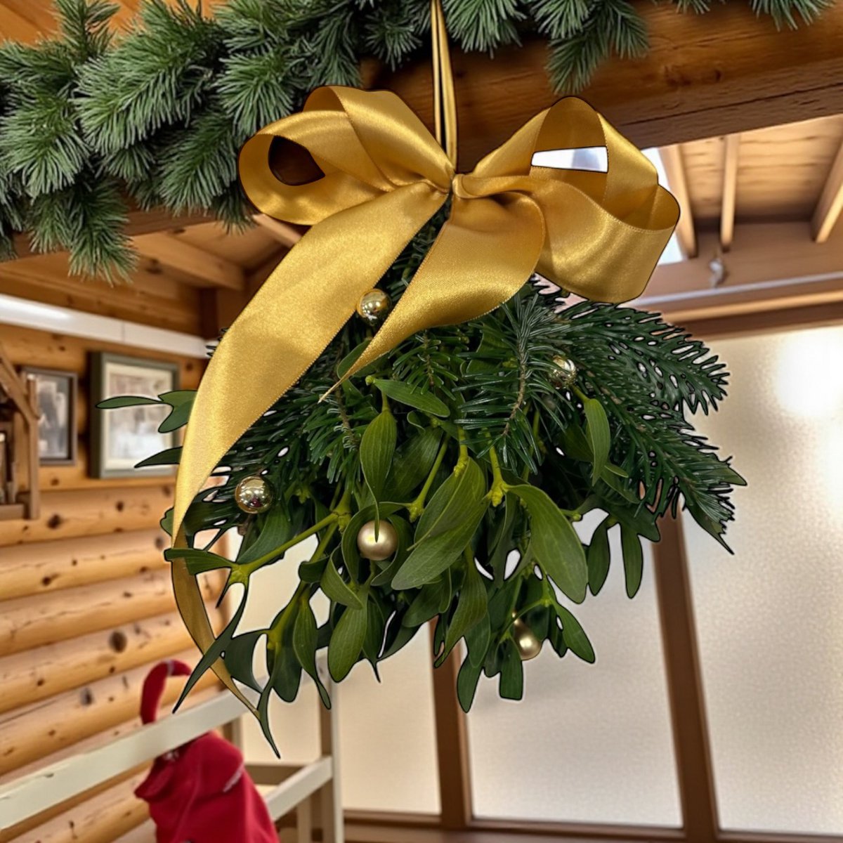 Christmas Box Mistletoe - Gold (8 packs van 3 bundels)