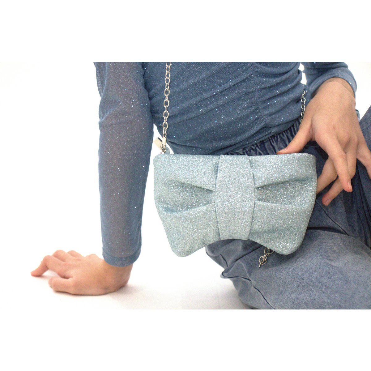 Bolso bandolera infantil - Luna - Mint Glitter