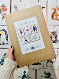 5 poster di animali uccelli tropicali - A4 - vivaio - regalo di maternità - decorazione murale - dipinto a mano da Mies con acquerello