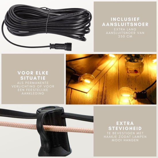 7,5 Meter Lichtkabel mit 25 LED-Lampen