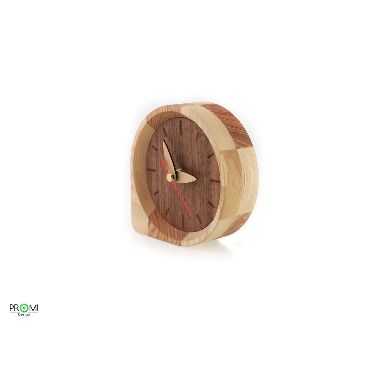 Reloj de madera, reloj de mesa de madera, reloj de escritorio, reloj moderno, reloj de madera, mini reloj
