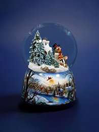Julesnekugle “Vinterferie” – musikalsk snekugle i glas, dekoration og julegave