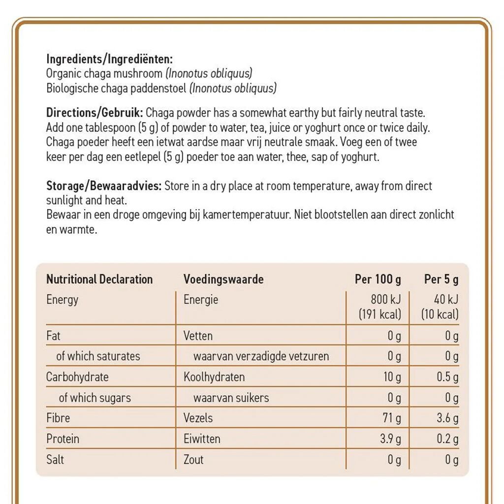 Big Food - Chaga Powder Organic & Wild - 150 g