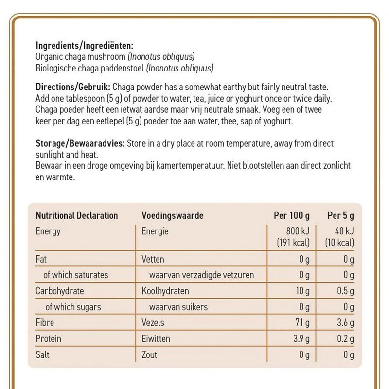 Big Food - Chaga w proszku Organic & Wild - 150 g