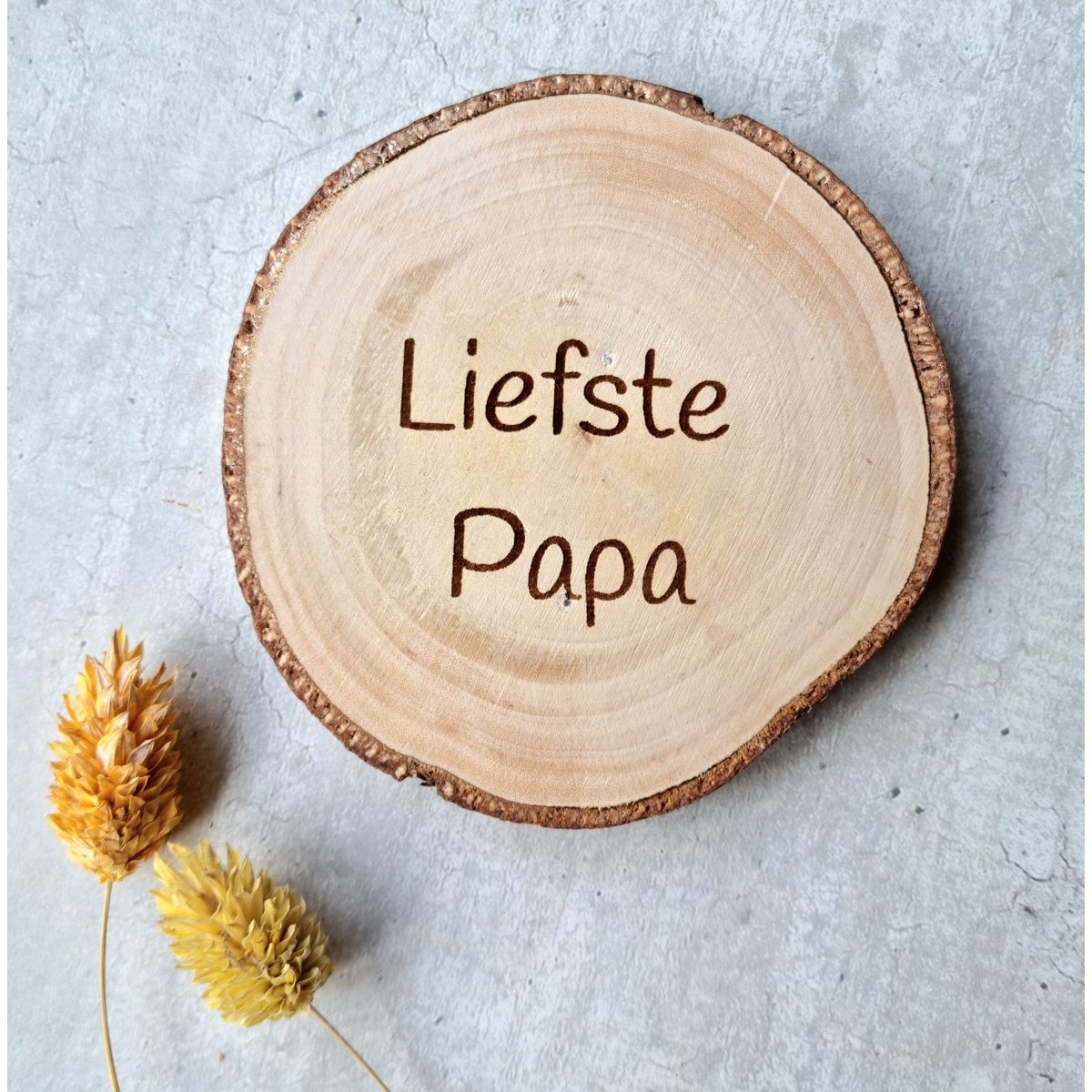 Flaschenöffner runde Rinde - Lieber Papa