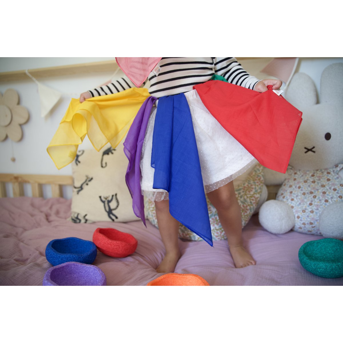 Speel katoen 48x48cm 1 PCS PlaySilk / Spieletuch