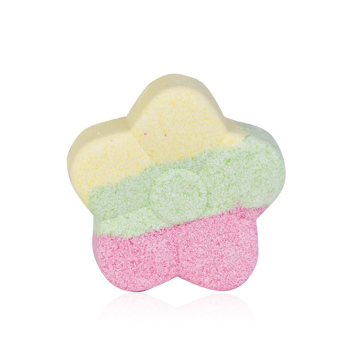 Bath bomb FLOWERS in flower shape, in bathtub display