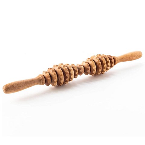 Oval Wooden Cellulite Massage Roller Lymphatic Drainage Massager Maderotherapy