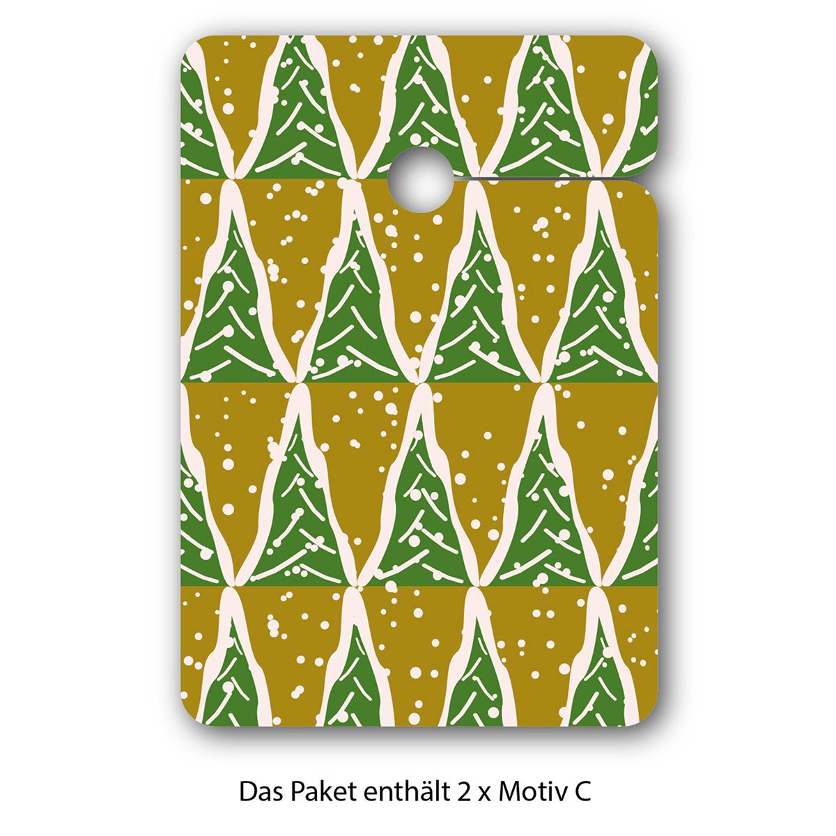 8 cadeauhangers met winterse motieven