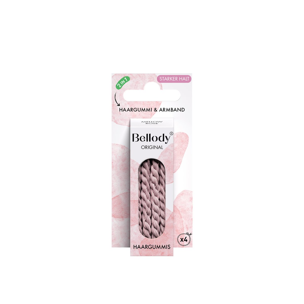 Haargummis Rosa - Bellody®(4 Stk.) - Stylisch geflochtene Haargummis