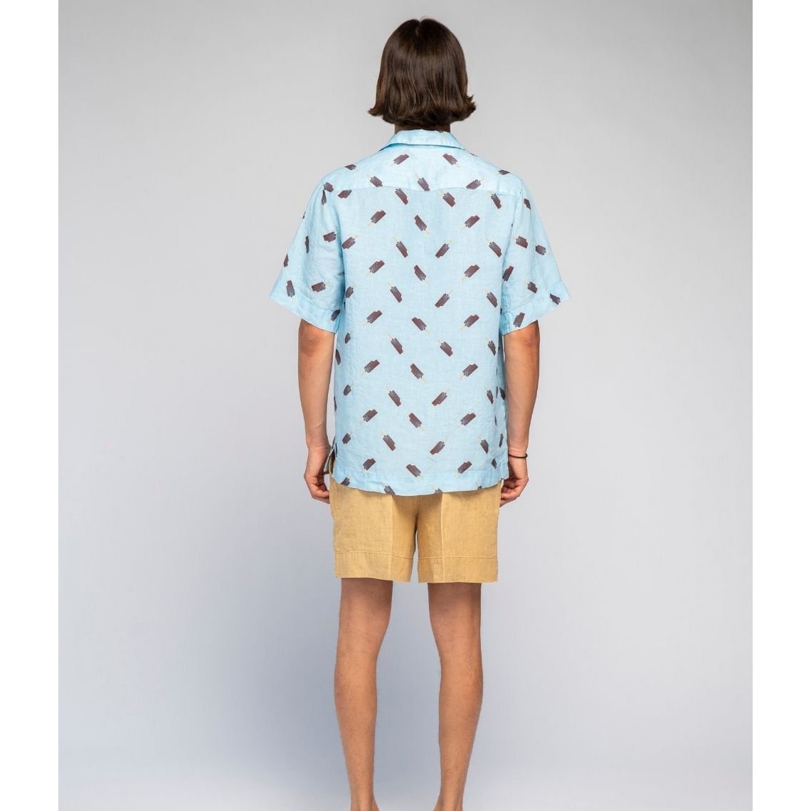 Chemise en lin Bleu Glace - Agnė Kišonaitė (Unisexe)