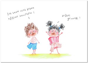 Postkarte "Anziehen"