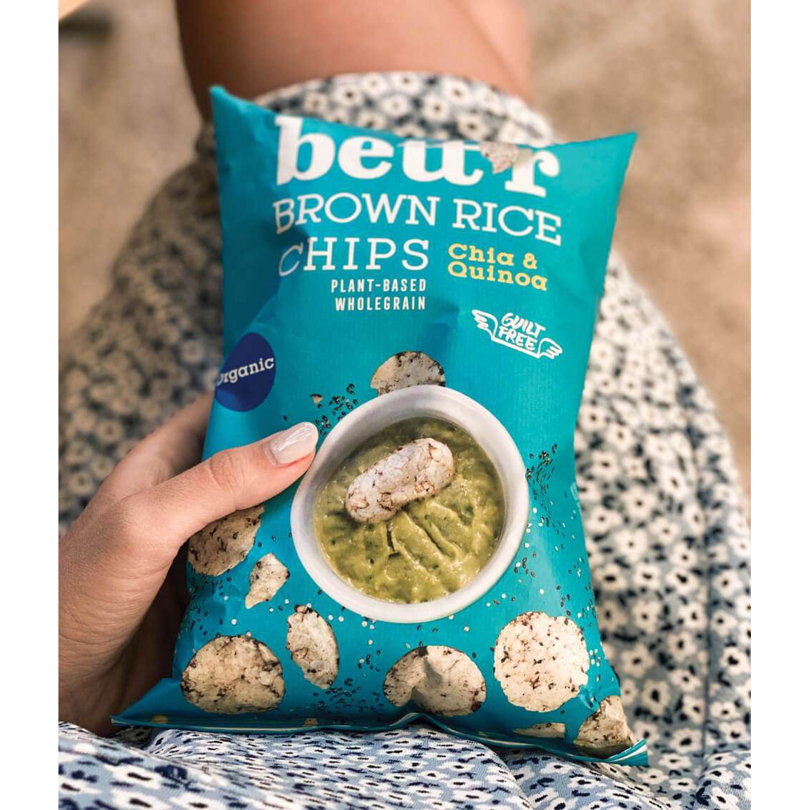 Brown Rice Chips Chia & Quinoa, organic, Bett'r, 60g