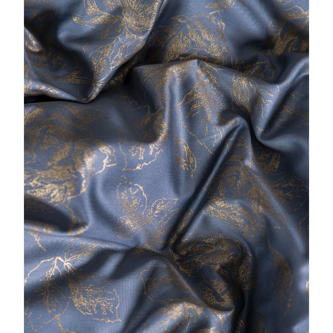 Satin-Bettwäsche-Set Rose Line Silver Blue/Chess IQ Silver Blue