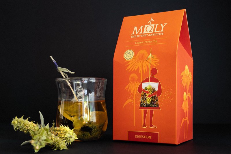 MΩLY "Digestion" – Organic Herbal Tea with Natural Herbal Stem