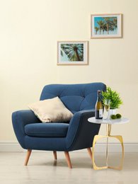 Tavolino in metallo rotondo ø 45 x 56 cm tavolo decorativo in marmo Sohoo con cornice argento o oro