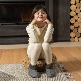 T-shirt à manches longues pour enfants 250 Merino Natural