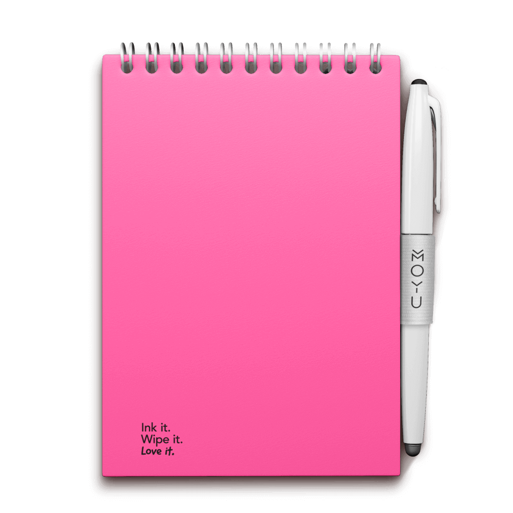MOYU Erasable Notebook A6 Hardcover - Passion Pink