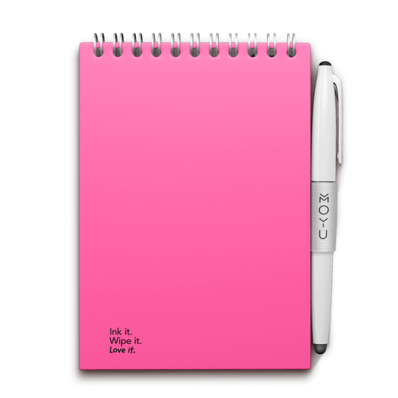 MOYU Erasable Notebook A6 Hardcover - Passion Pink