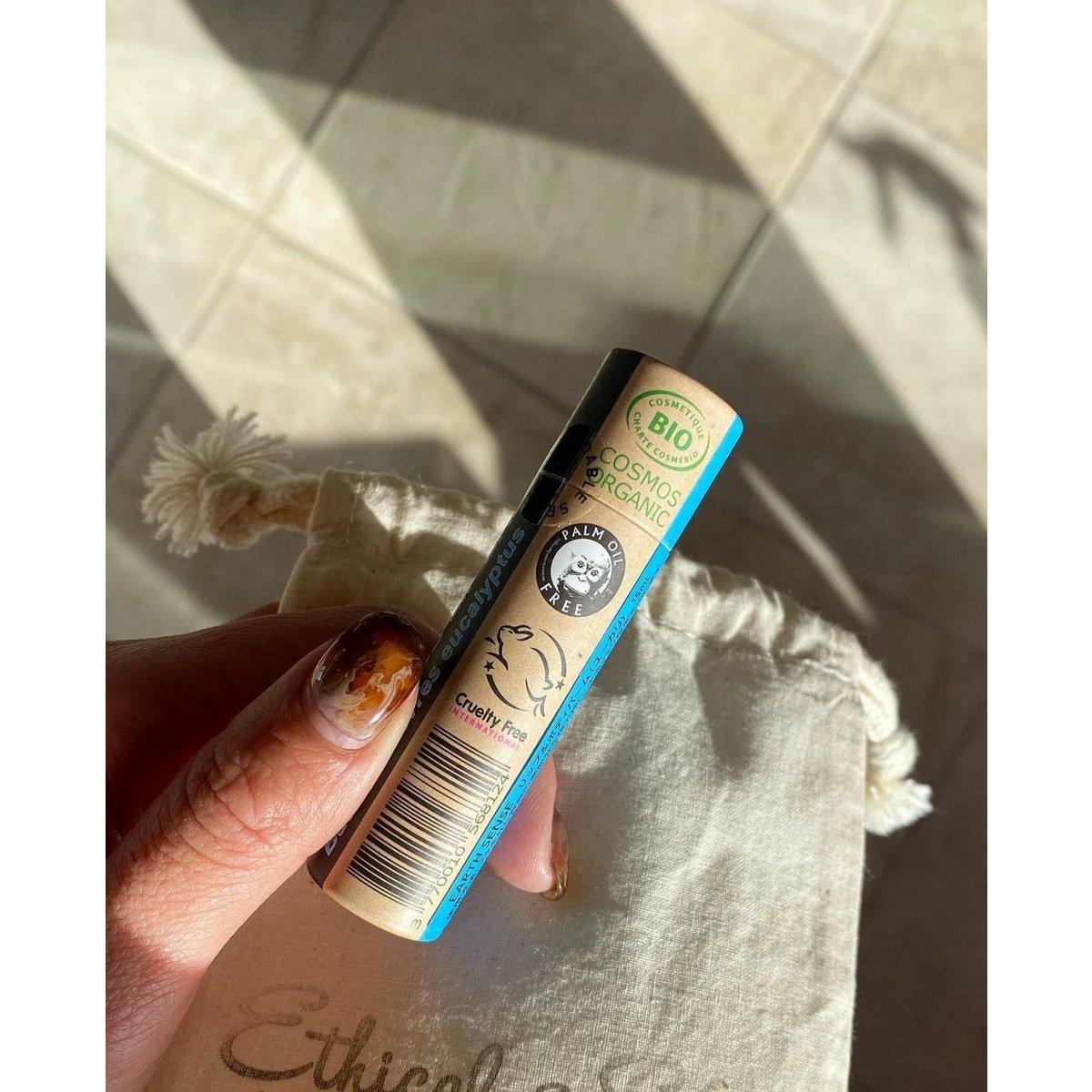 Organischer Eukalyptus Lippenbalsam - 1 Stück - 100% Papierverpackung